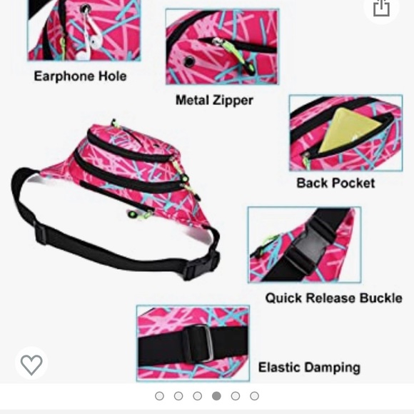 Fanny Pack Waist Bag Adjustable Belt Hip Bum Bag Fashion Water Resistant. NWT - Picture 4 of 6